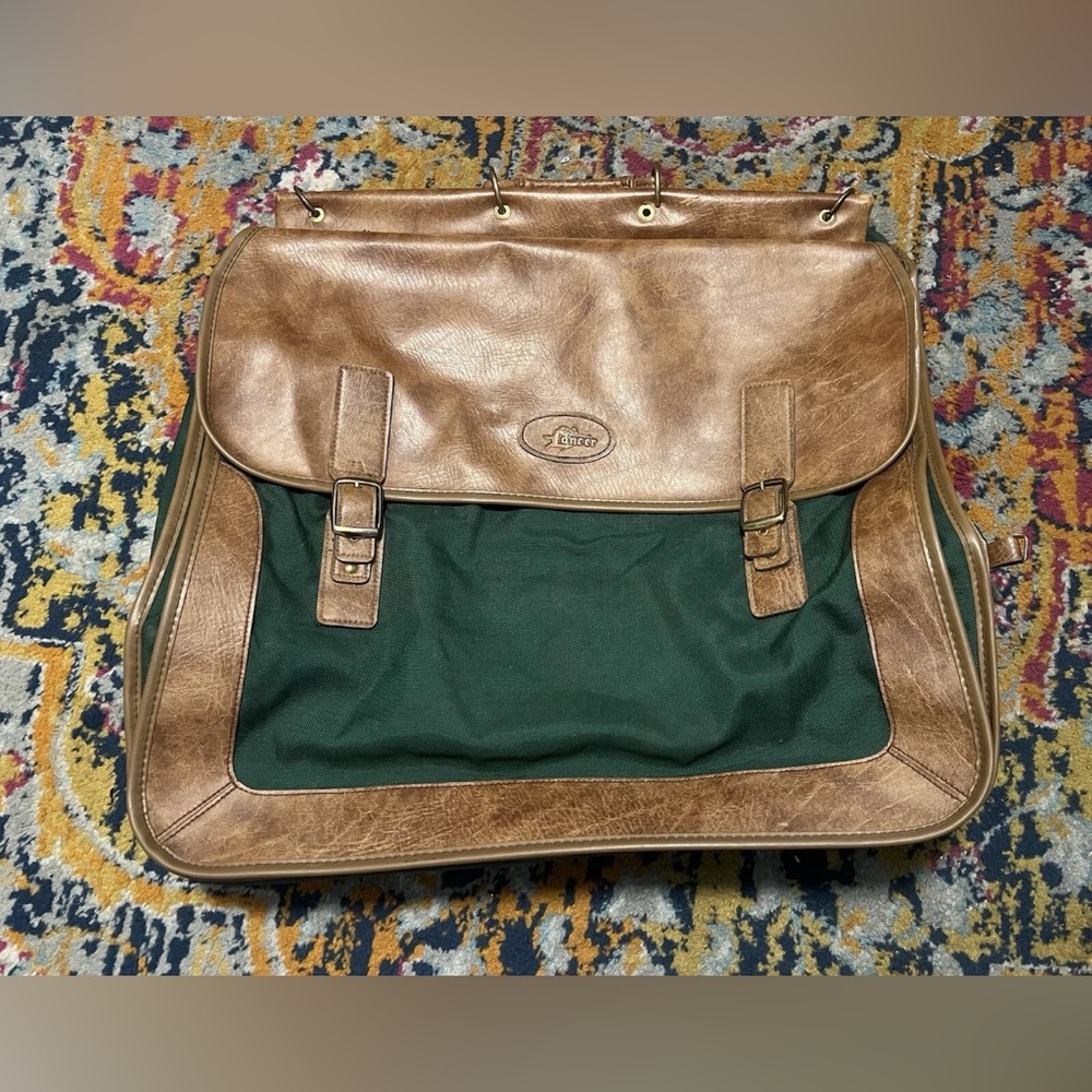 Lancer Garment Travel Bag Green VINTAGE